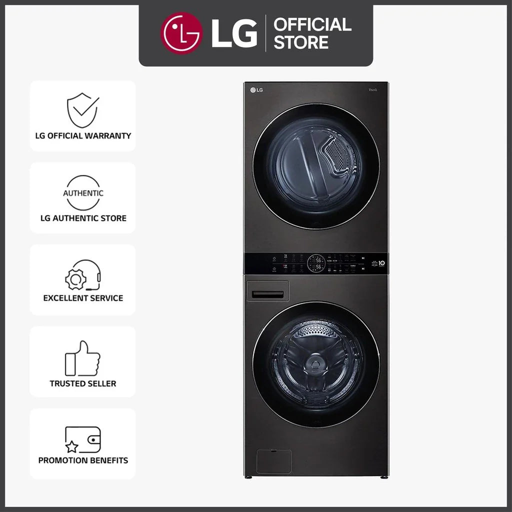 LG WashTower™ All-In-One Stacked Washer Dryer 21/17kg WT2117NHB